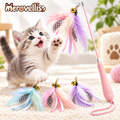 Merovellis™ Colorful Feather Cat Teaser Wand