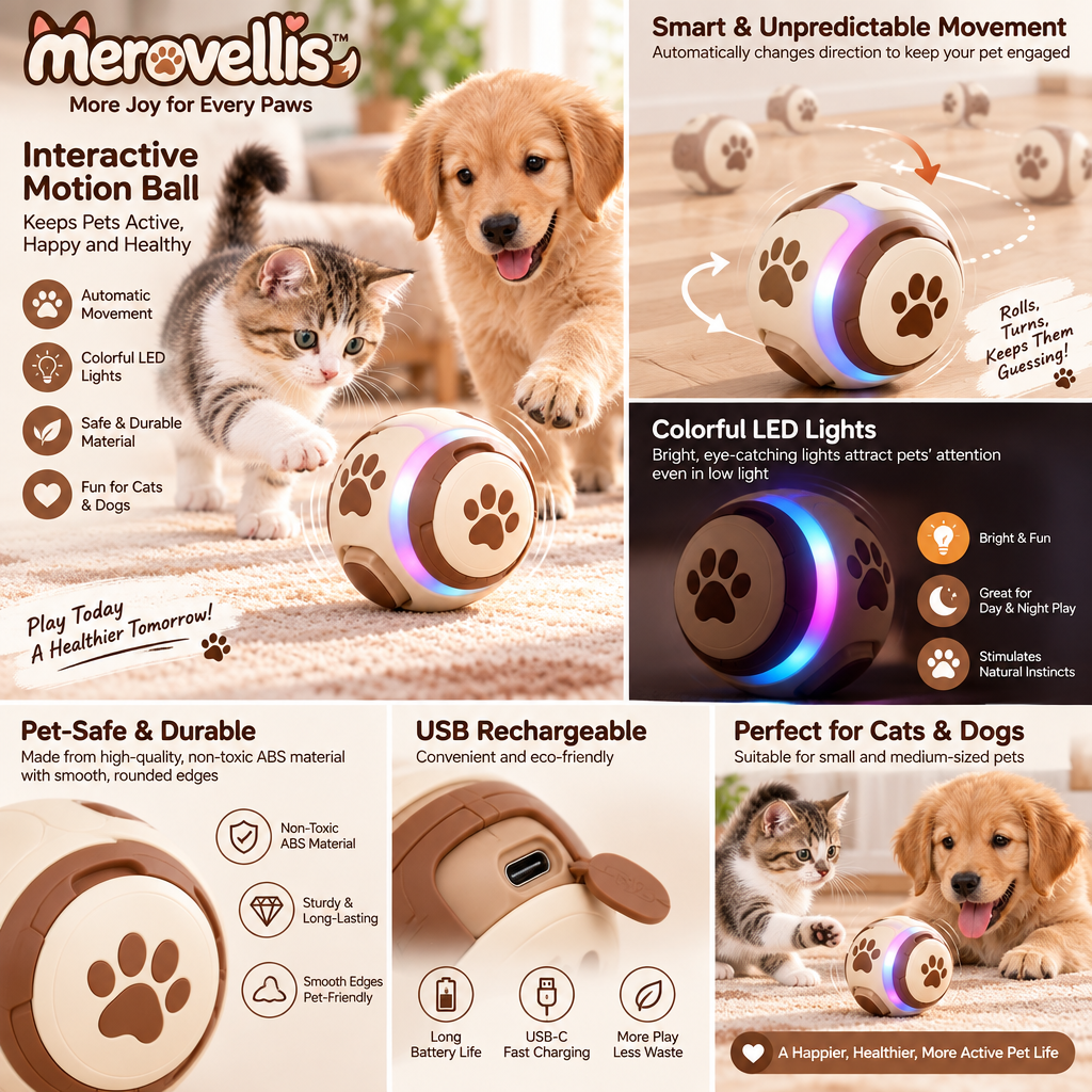 Merovellis™ Smart Rolling Pet Ball
