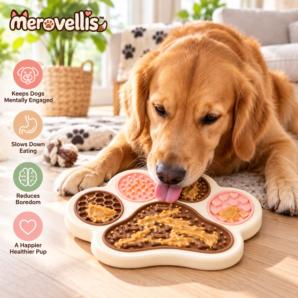 Merovellis™ Paw-Shaped Lick Mat