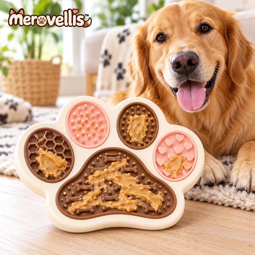 Merovellis™ Paw-Shaped Lick Mat