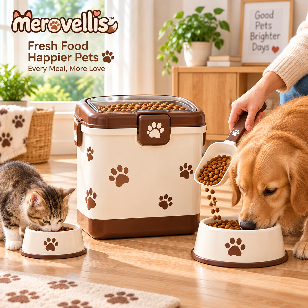 Merovellis™ Airtight Pet Food Storage Container