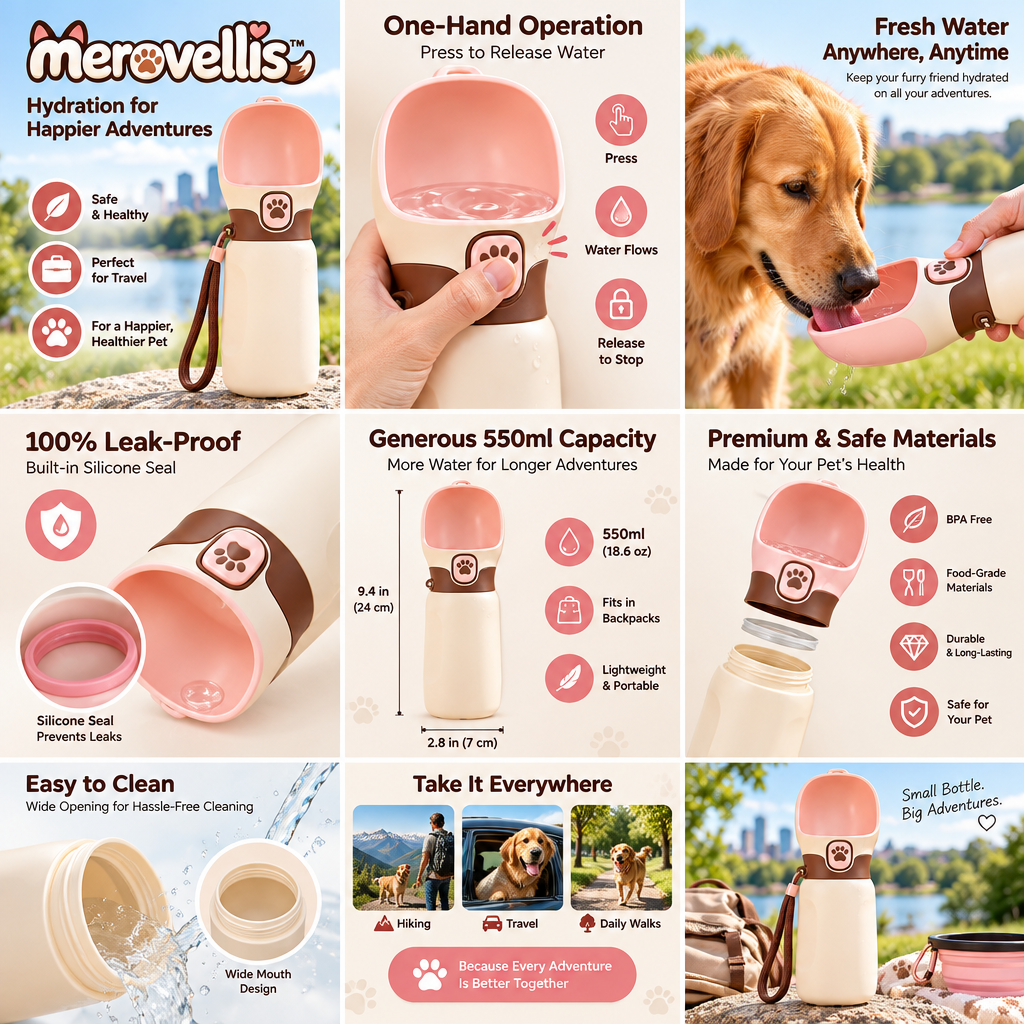 Merovellis™ Portable Pet Water Bottle