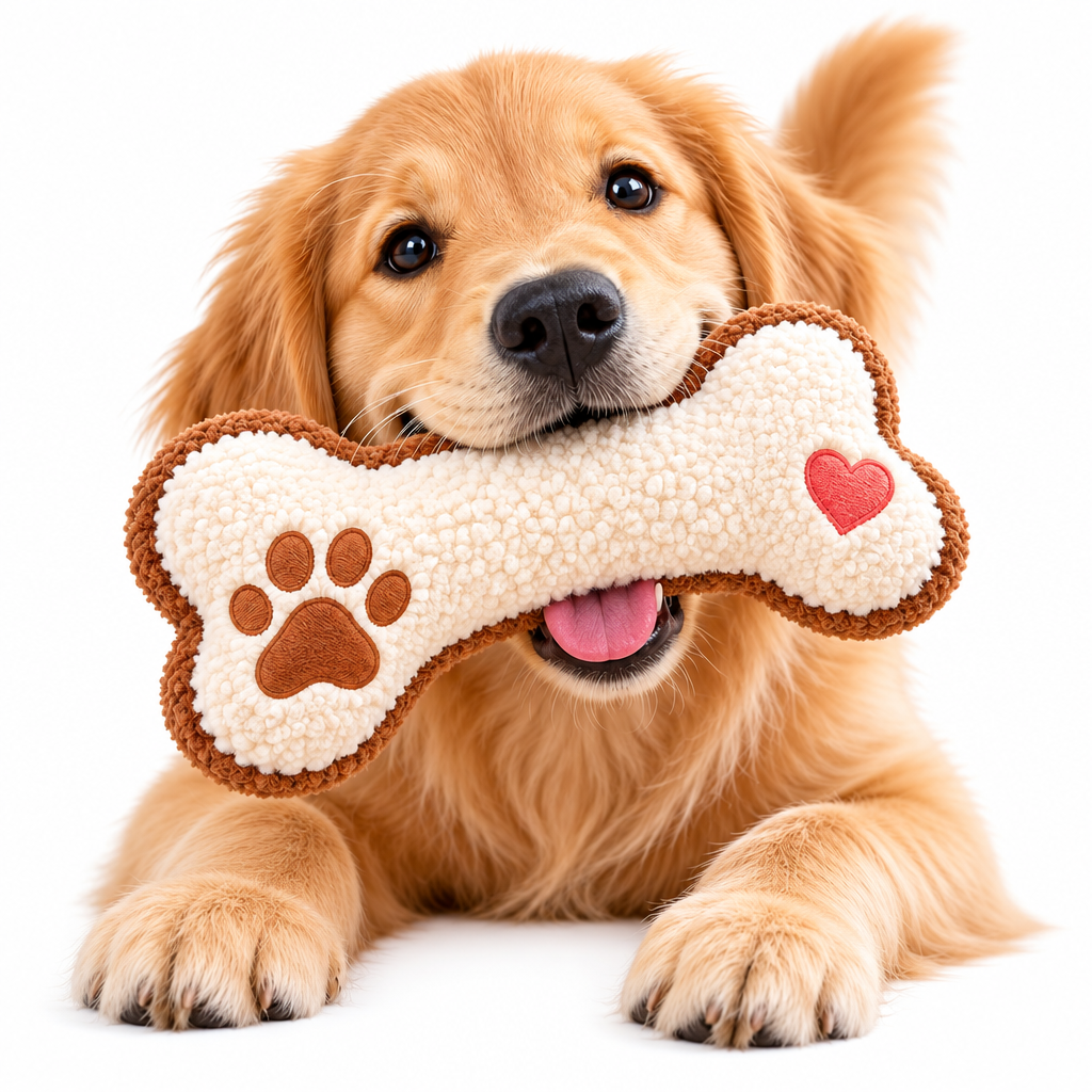 Merovellis™ Cozy Plush Bone Dog Toy
