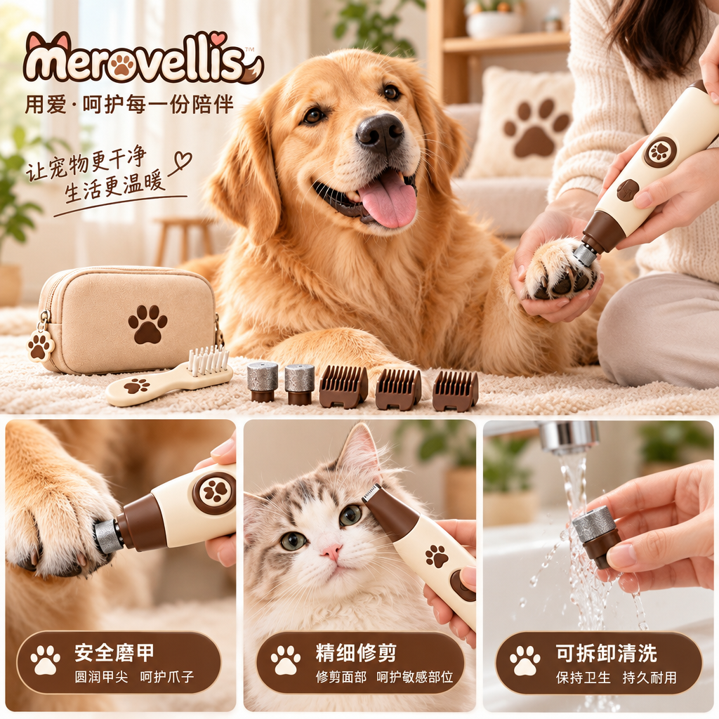 Merovellis™ Electric Pet Grooming Kit