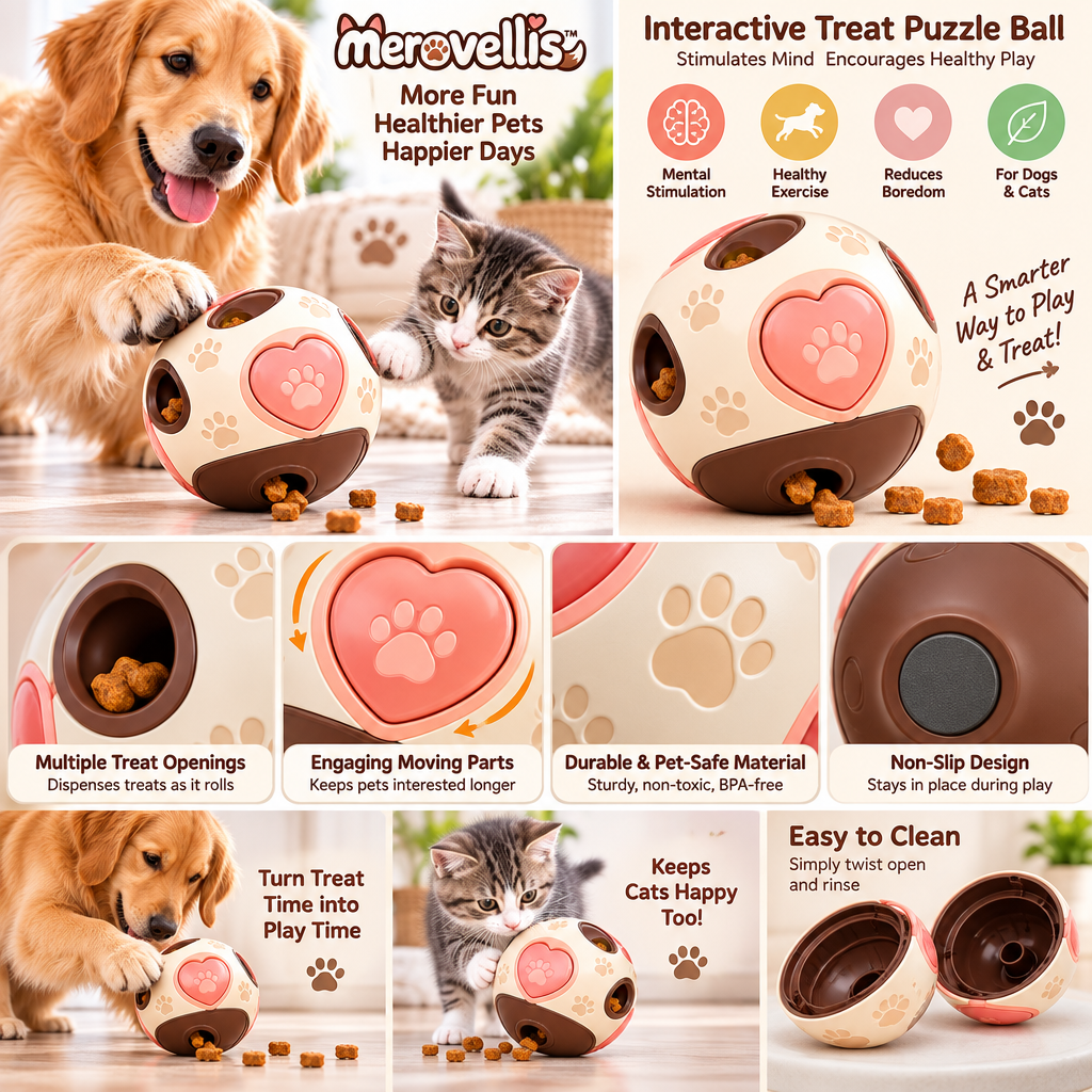 Merovellis™ Interactive Treat Puzzle Ball