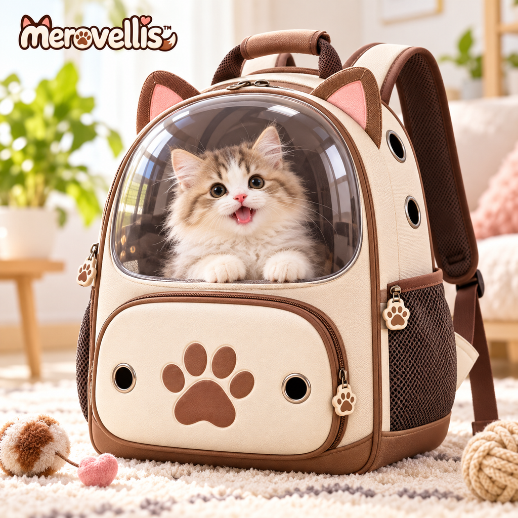 Merovellis™ Bubble Window Cat Carrier Backpack